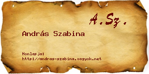 András Szabina névjegykártya