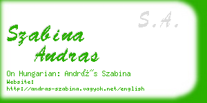 szabina andras business card